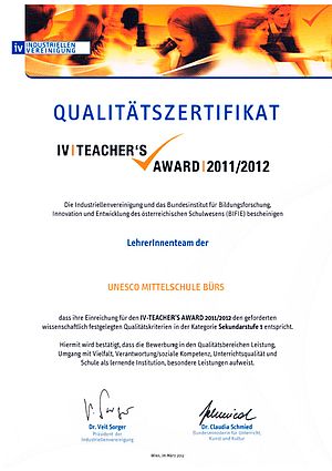 Teachers Award 2012